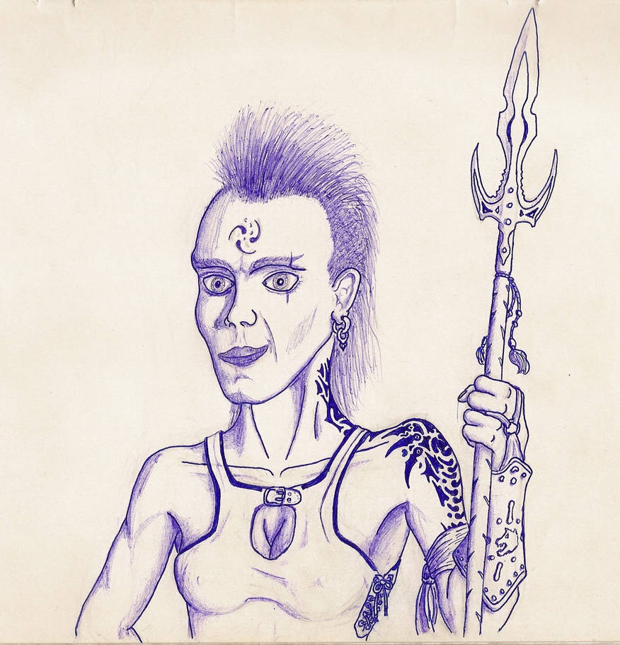 Deviantart Karlch Barbarian (female) with tattoo - sketch by Karlch on DeviantArt