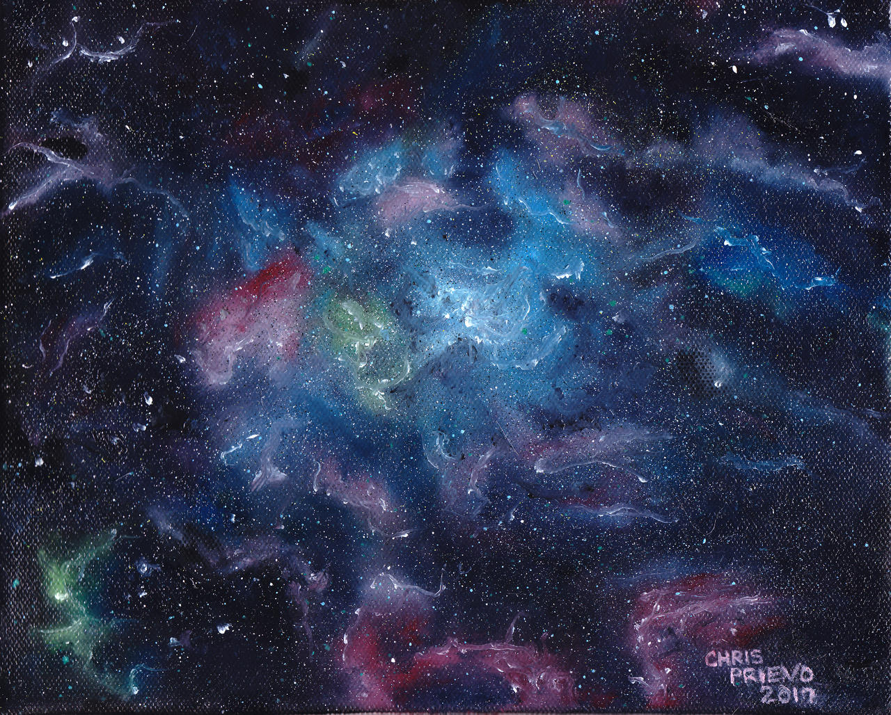 Space Nebula oil on canvas