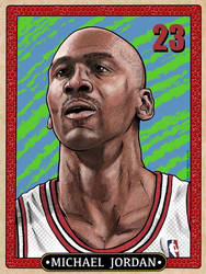 Michael Jordan Basketball card art
