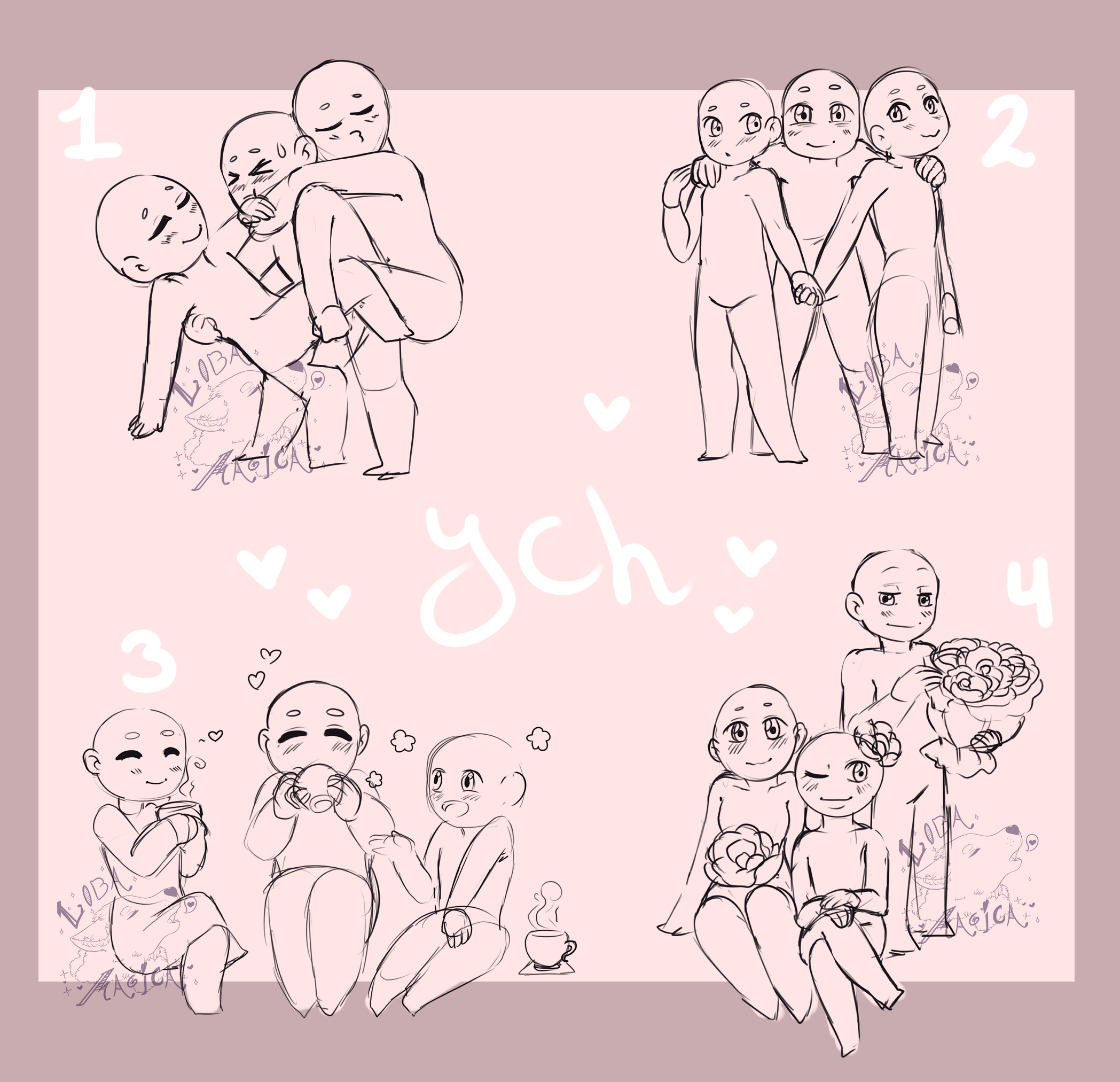 Ot3 Polyamorous Drawing Reference - Dormir Wallpaper