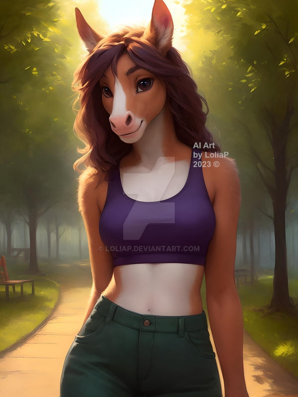 Horse In The Park By LoliaP On DeviantArt horse-in-the-park-by-loliap-on-deviantart