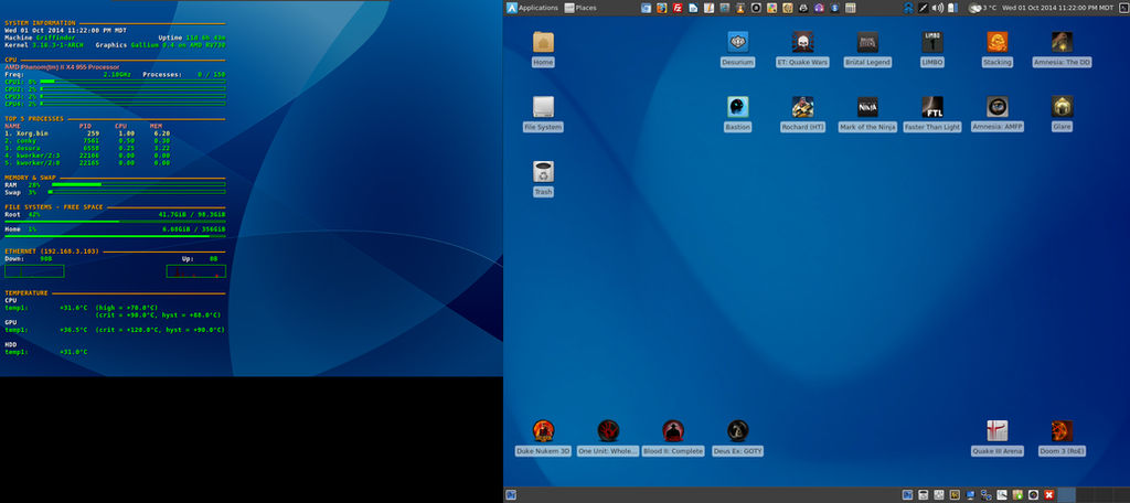 October Desktop 2014 - Arch Linux and Xfce