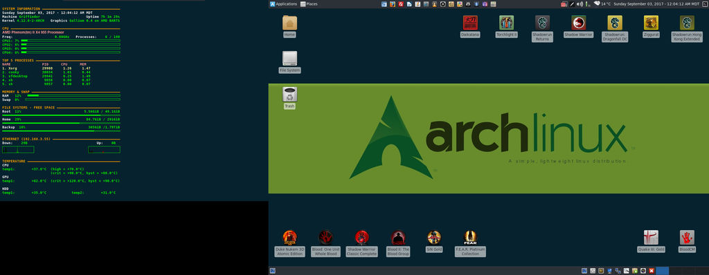 Xfme Layout Arch Linux September 2017 Desktop - Arch Linux and Xfce by hamishpaulwilson on ...