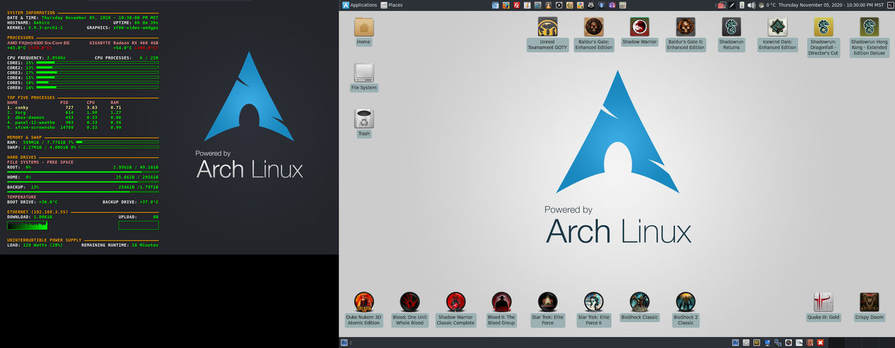 Arch Xfce Customization November 2020 Desktop - Arch Linux and Xfce by hamishpaulwilson on ...