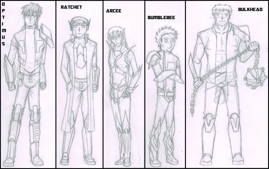 TF - Autobot Team Humanized Sketch by NasmikAniku on DeviantArt