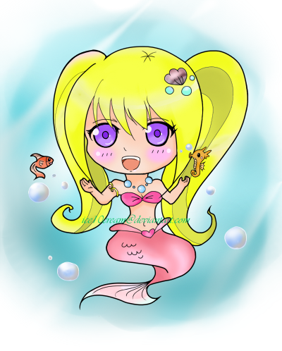 Chibi Mermaid Colored