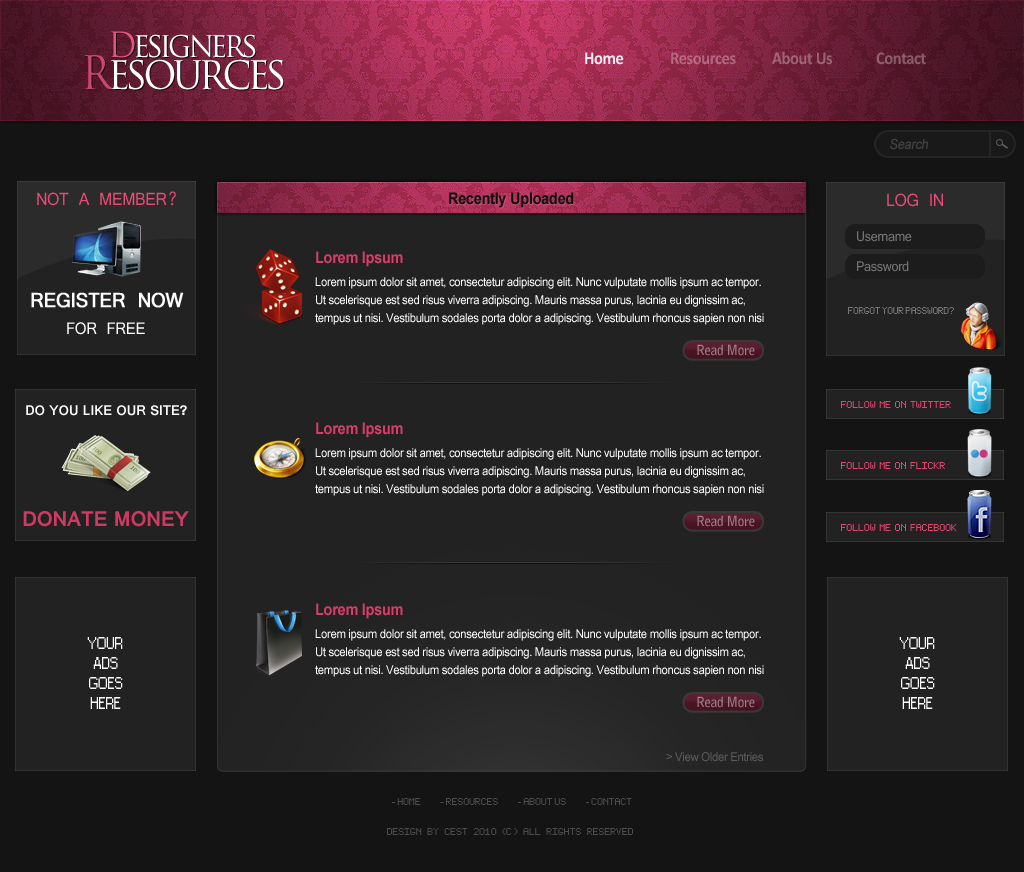 New Style Website Layout by cestnms on DeviantArt