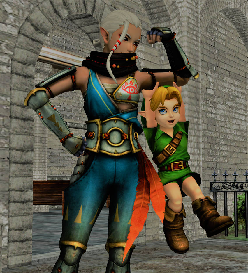 Link and Impa: 'A taste of my strength!' by DarkOverlord1296 on DeviantArt
