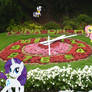 mlp en el reloj de flores