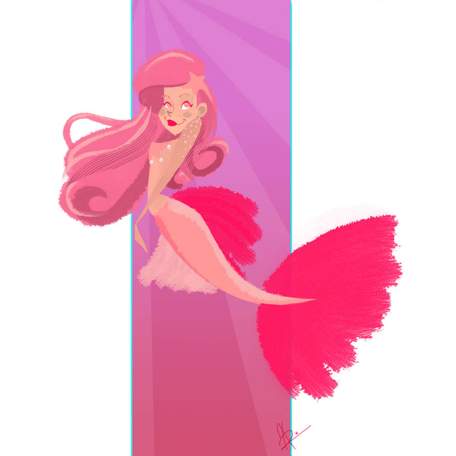 Pink Reverse Mermaid Pink Mermaid by CalaveraRumbera on DeviantArt