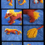 -Knitting- Poseable Asian Dragon (Firecracker)