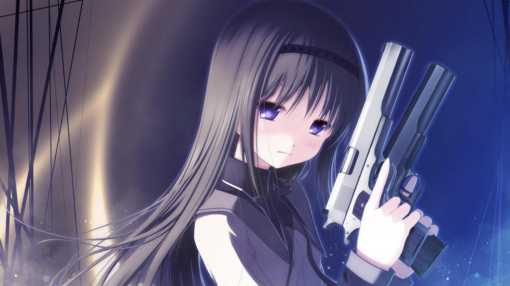 Anime Girl With Gun (Madoka Magica) - Wallpaper By Lelitaa On Deviantart