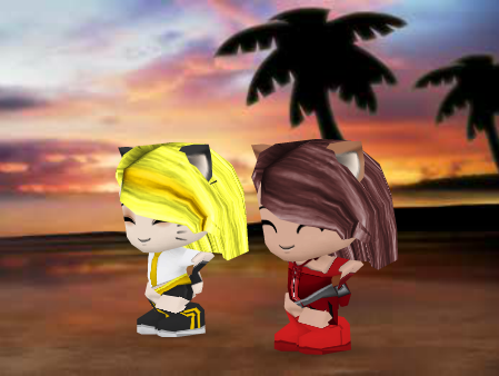 BuddyPoke Rin y Meiko Bailando