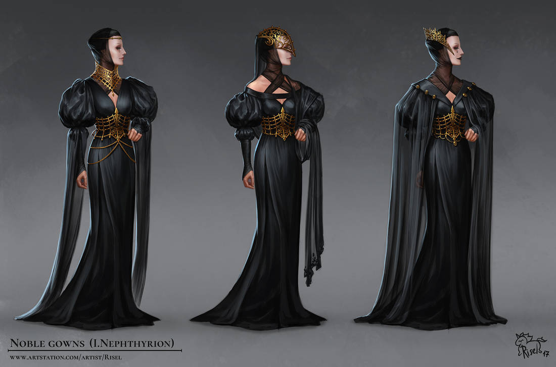 Noble gowns (I.Nephthyryon) by Risel on DeviantArt