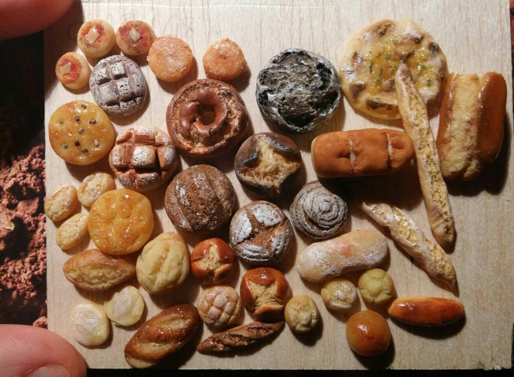 miniature bread by Polymerclayfactory on DeviantArt