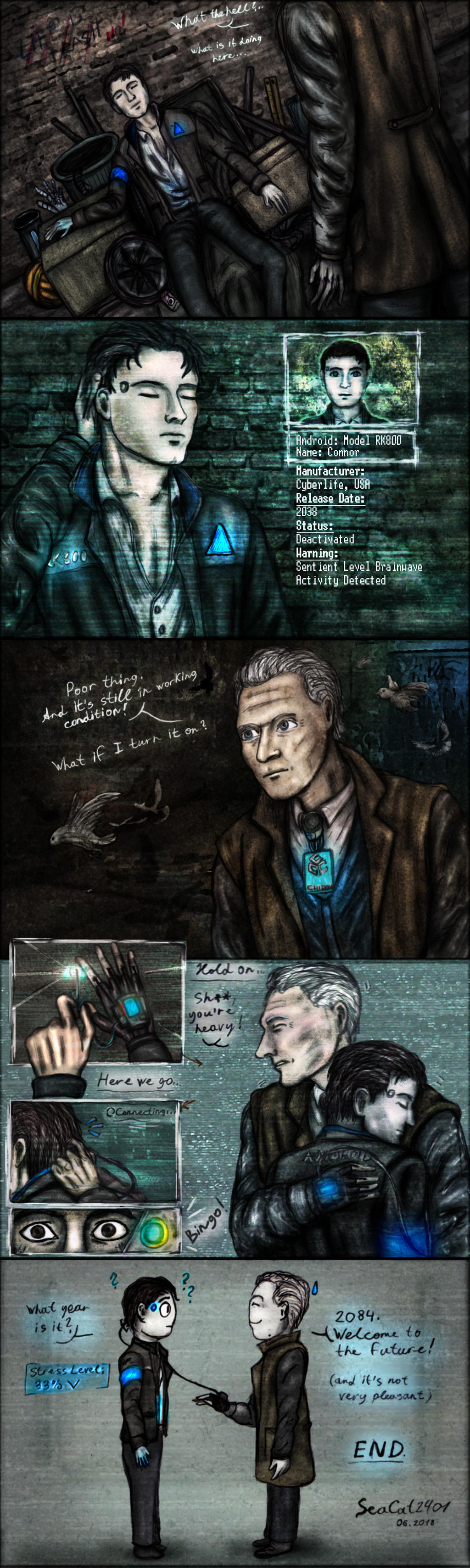 The Cyborg and the Android (DBH / Observer) by SeaCat2401 on DeviantArt