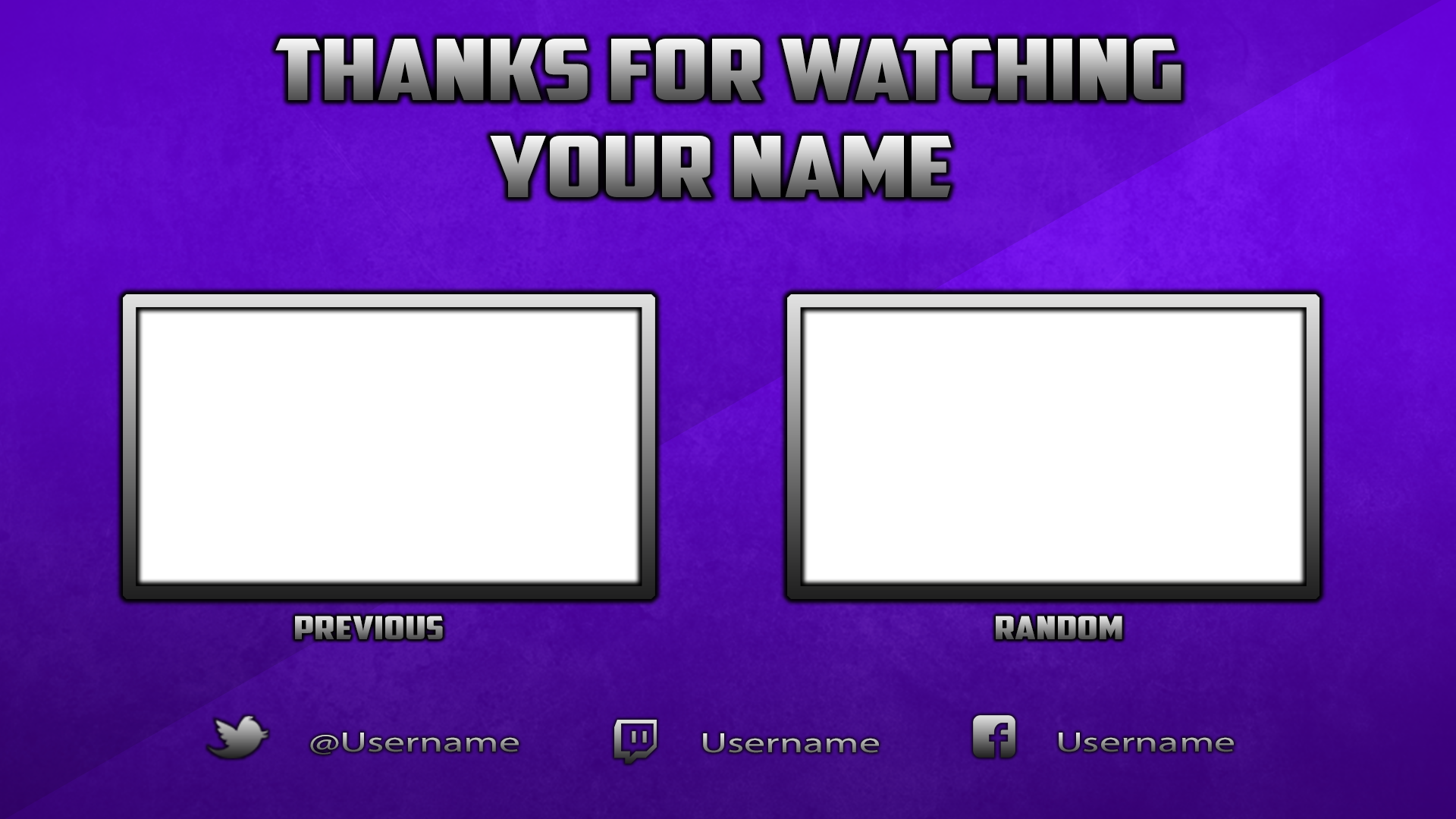 Free Youtube Outro Template (Photoshop) by DazGames