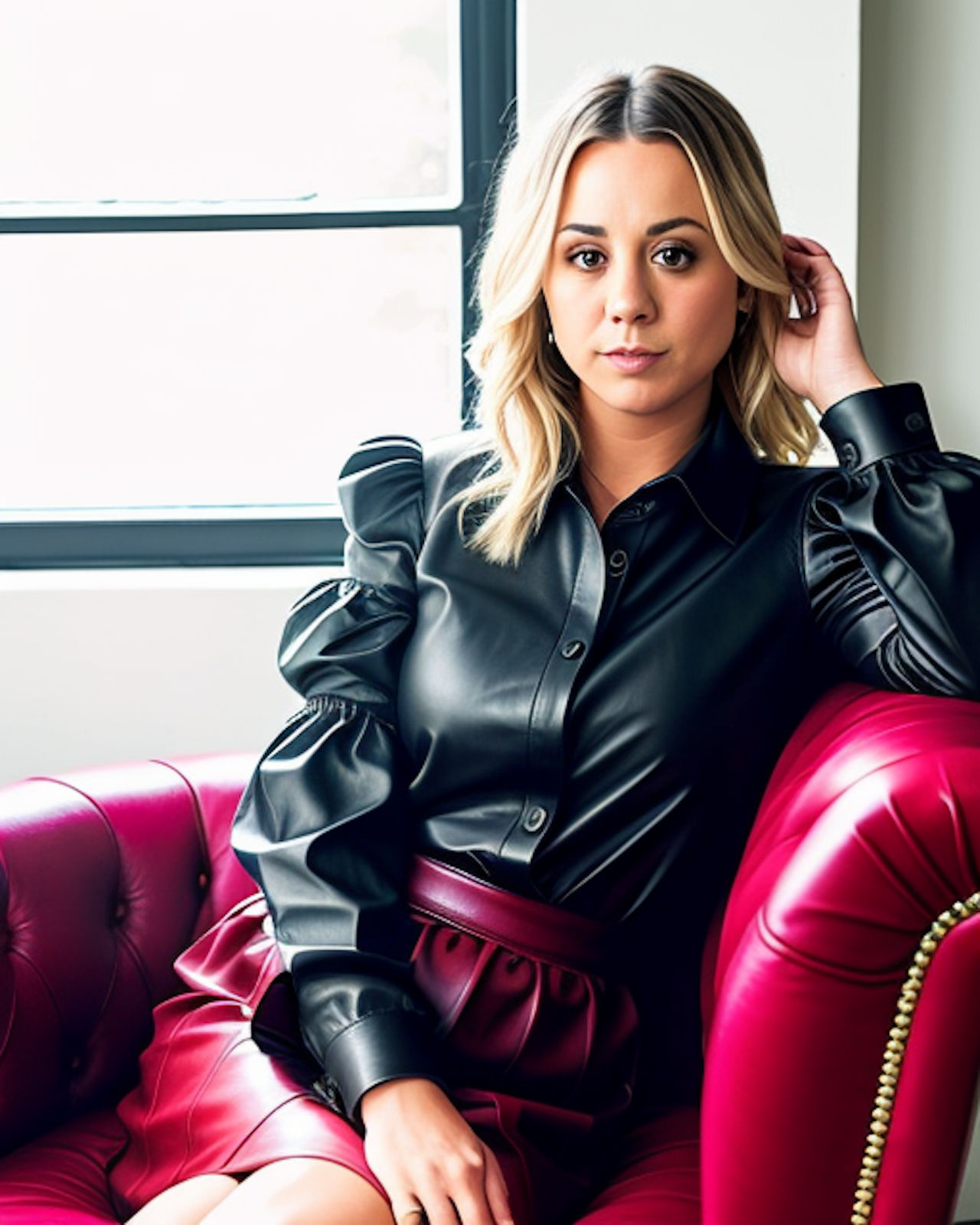 Kaley Cuoco Leather Kaley Cuoco Hits GMA In Preppy Luxe Style With kaley-cuoco-leather-kaley-cuoco-hits-gma-in-preppy-luxe-style-with