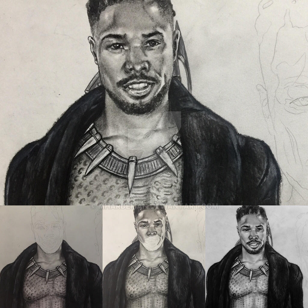 Killmonger Drawing Color Erik Killmonger (Black Panther) Illustration by MHardeman on DeviantArt