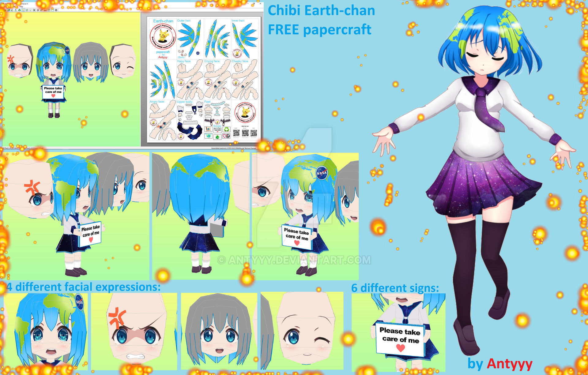 Earth-chan (Earth chibi) FREE by on DeviantArt