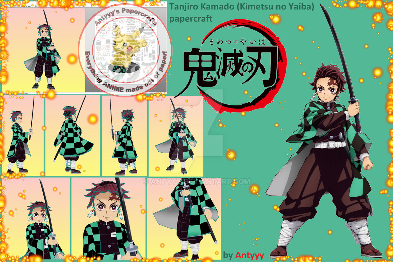 Demon Slayer: Tanjiro Kamado Papercraft, Paperized Crafts