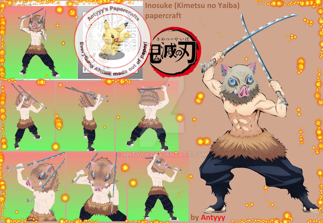 Inosuke Hashibira (Kimetsu no Yaiba) papercraft by Antyyy on DeviantArt