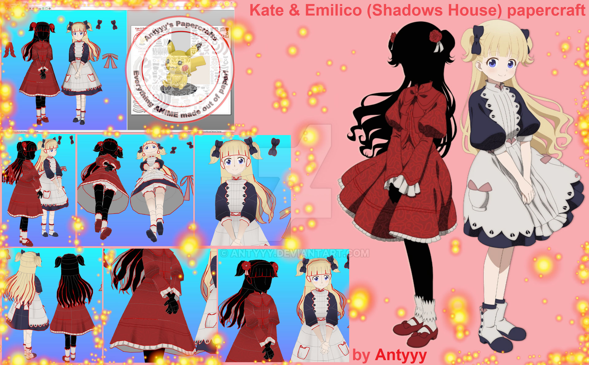 Shadow Kate Kate and Emilico (Shadows House) papercraft by Antyyy on DeviantArt