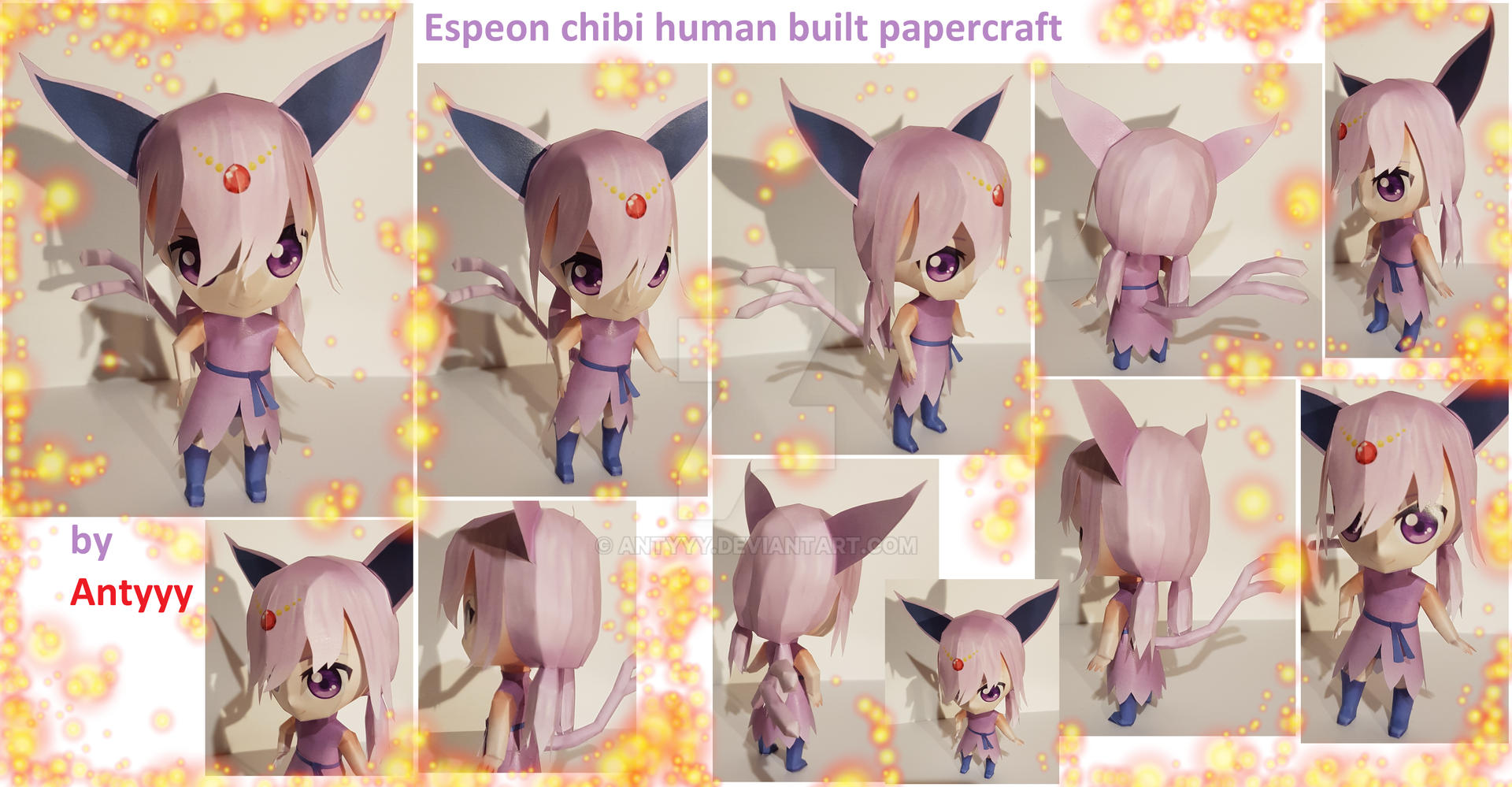 Espeon chibi human built papercraft by Antyyy on DeviantArt
