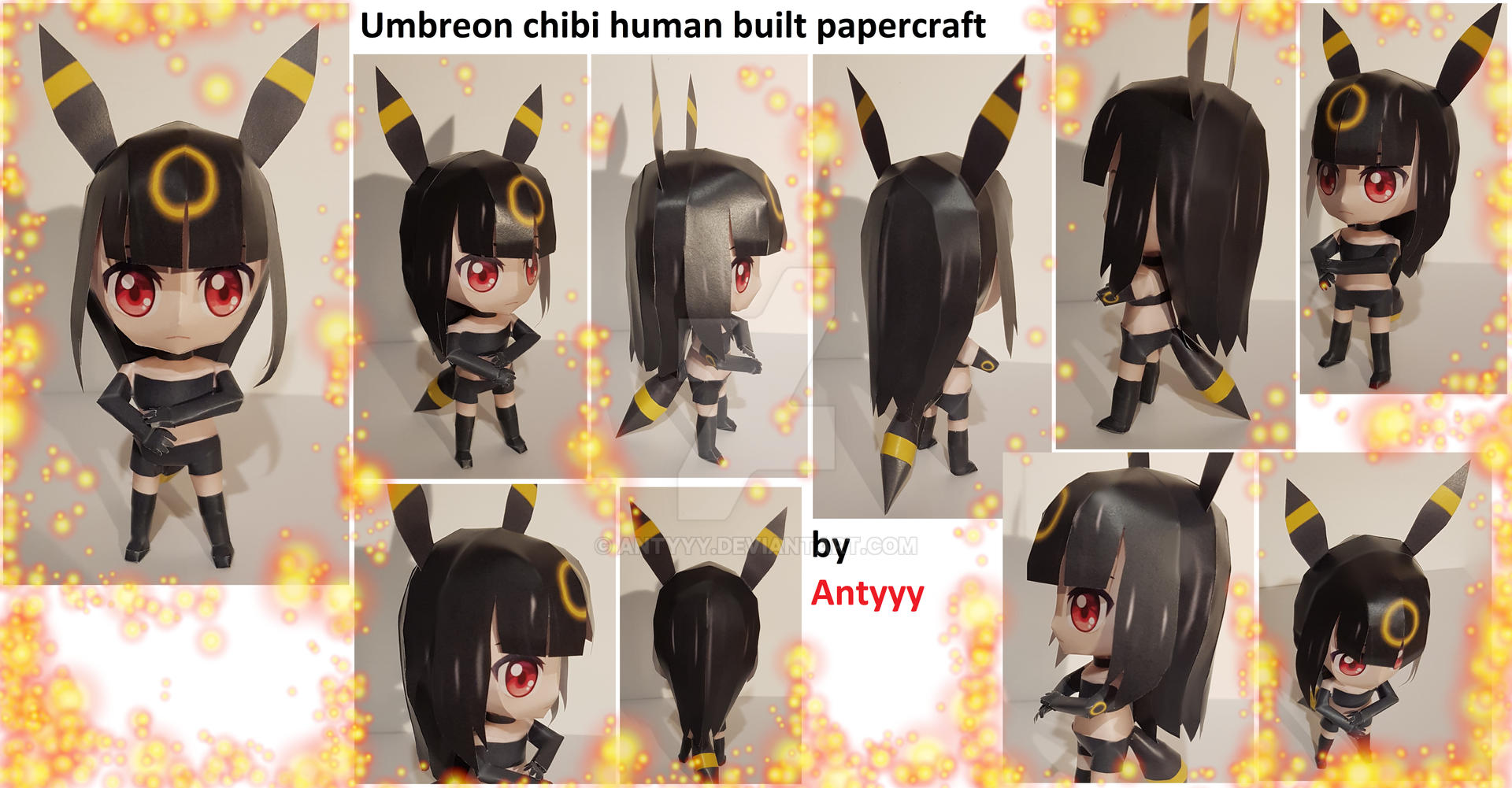 Umbreon chibi human built papercraft by Antyyy on DeviantArt