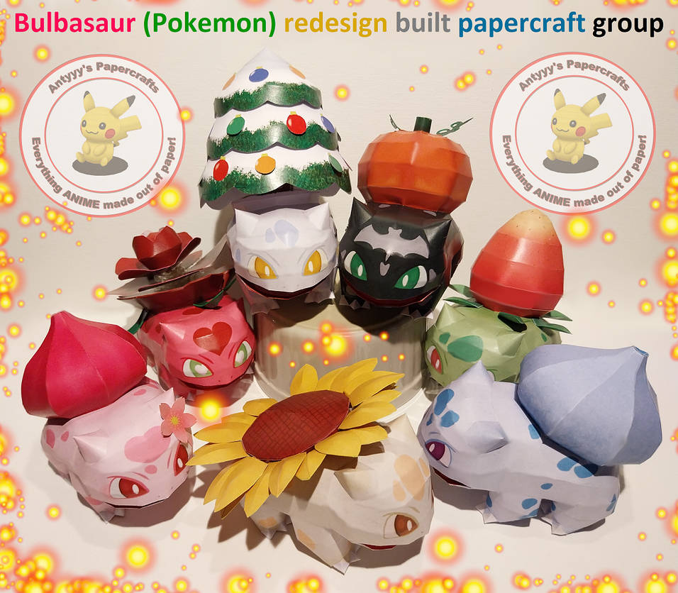 Bulbasaur Written Bulbasaur (Pokemon) redesign built papercrafts by Antyyy on DeviantArt