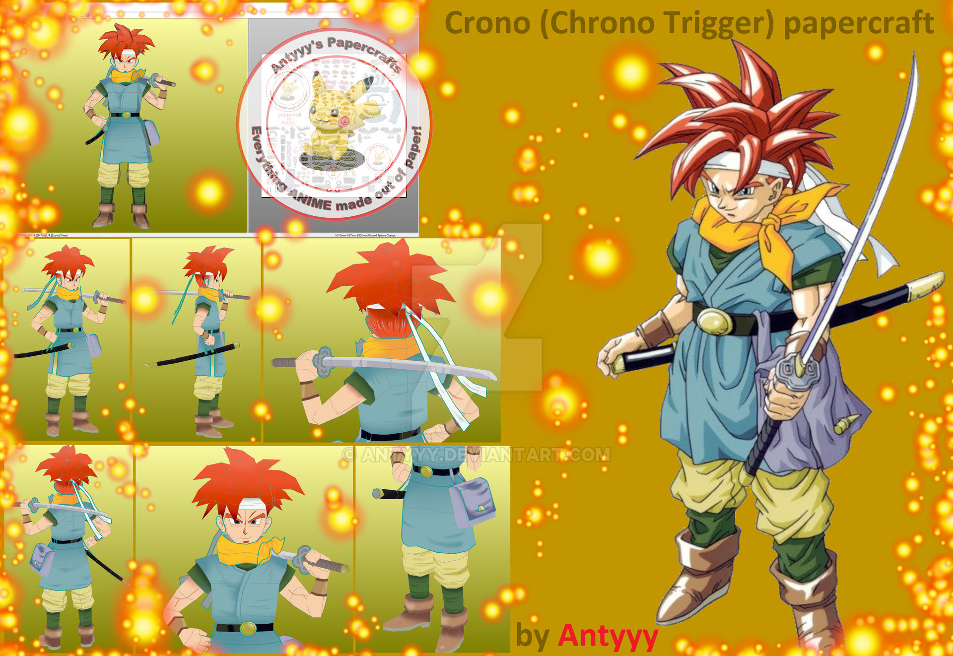Crono (Chrono Trigger) papercraft by Antyyy on DeviantArt