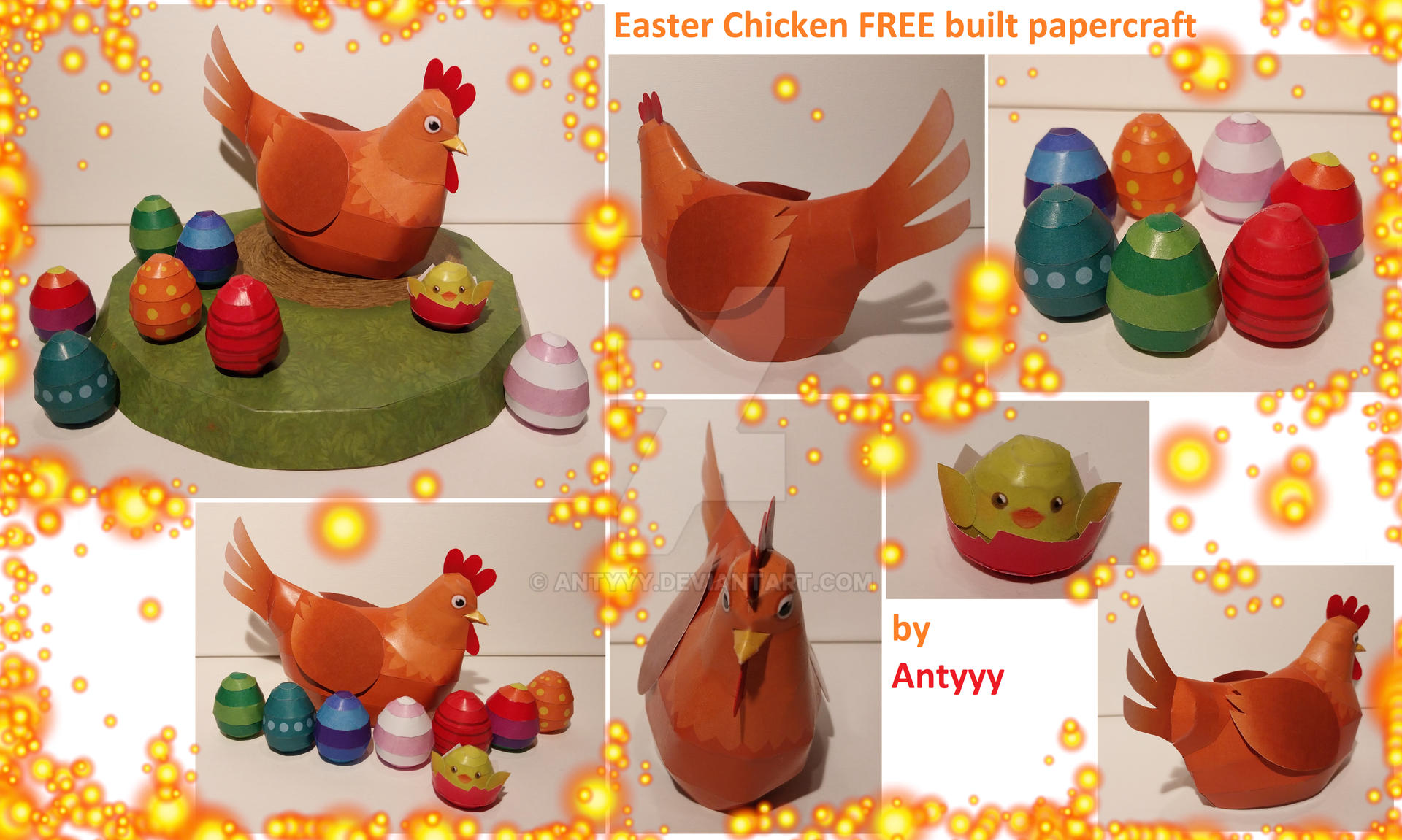 Easter chicken FREE built papercraft by Antyyy on DeviantArt