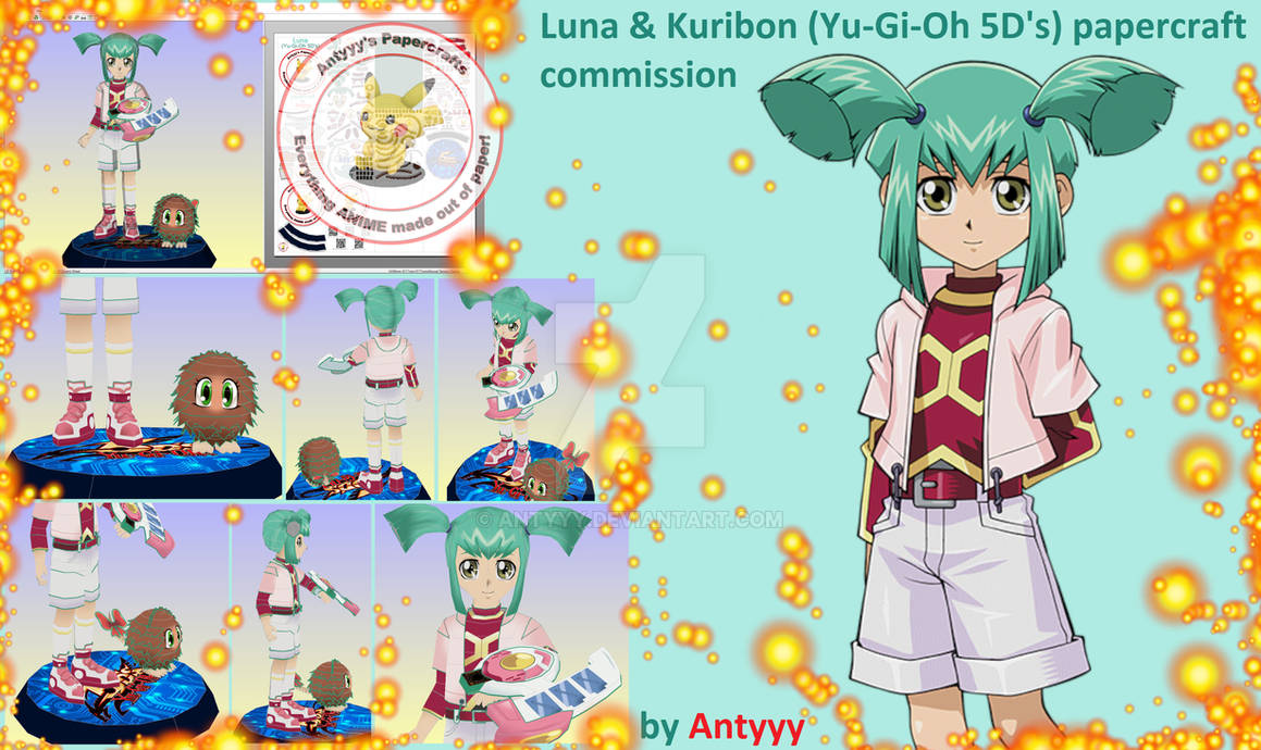 Luna (Yu-Gi-Oh! 5D's) papercraft commission by Antyyy on DeviantArt