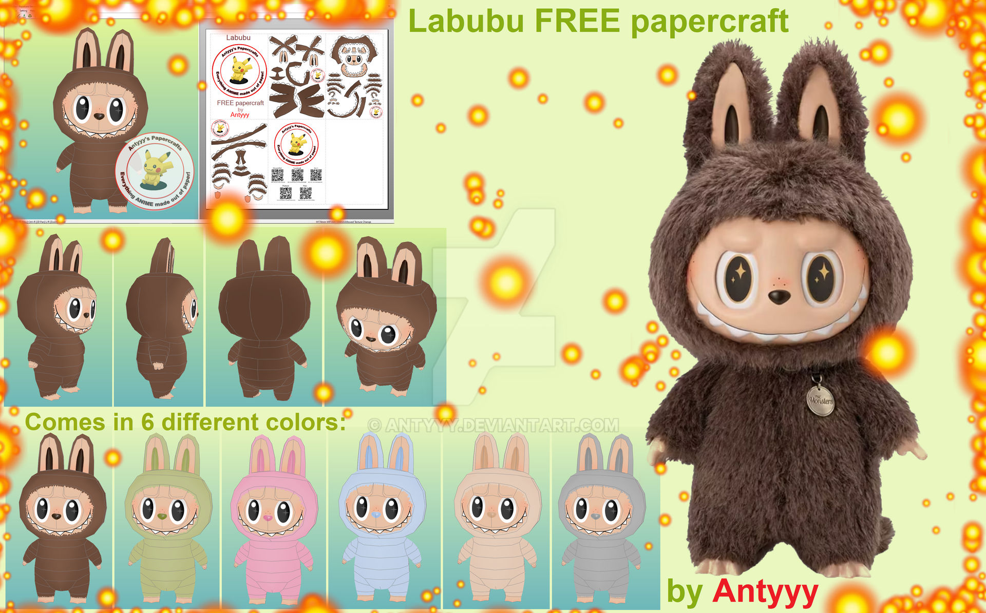 Labub Paper Cart Labubu FREE papercraft by Antyyy on DeviantArt