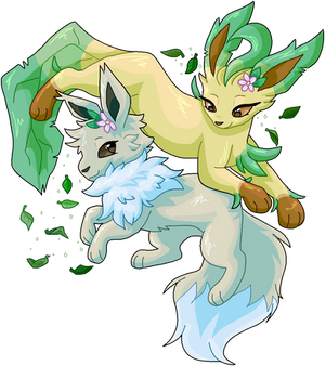 Leafeon and Eevee