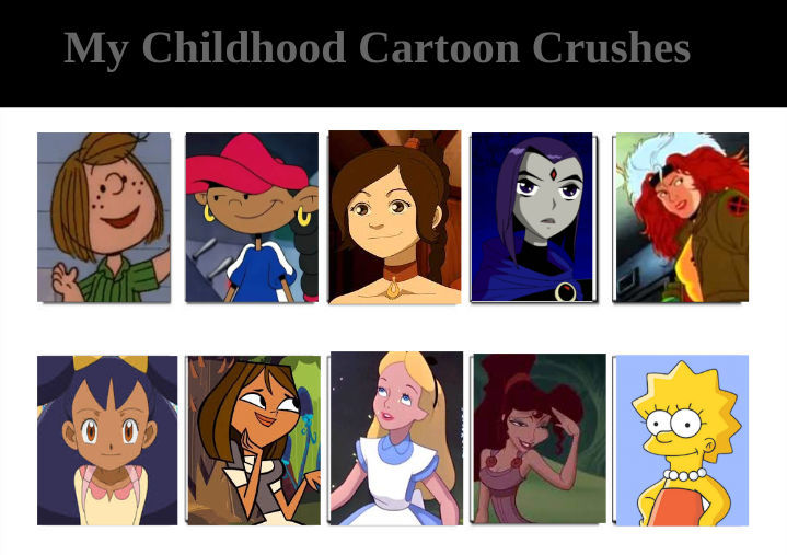 My Childhood Cartoon Crushes by Ynthawn on DeviantArt