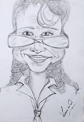 Self portret in caricature