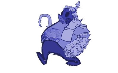 Roadhog gif - Blue