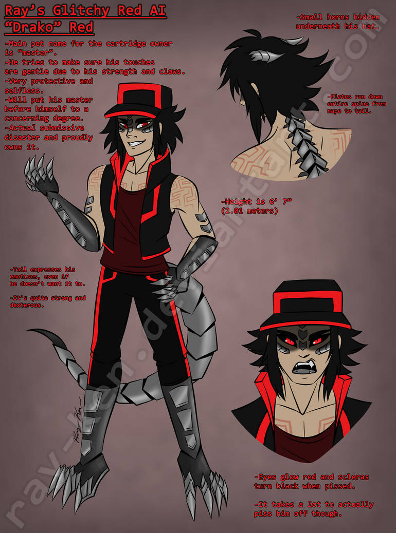 Red Refrences Ray's Glitchy Red AI (Drako Red) Reference by Ray-Ken on DeviantArt
