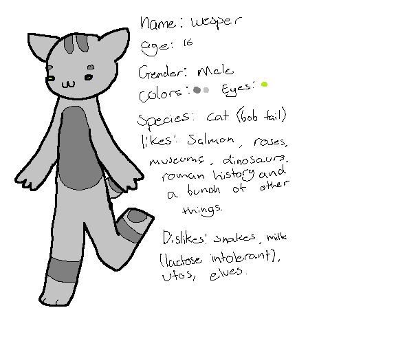 My fursona Wesper