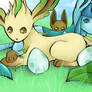 Leafeon and Glaceon