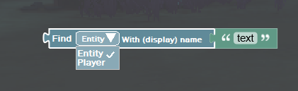 Find Player/Entity with display number (text)