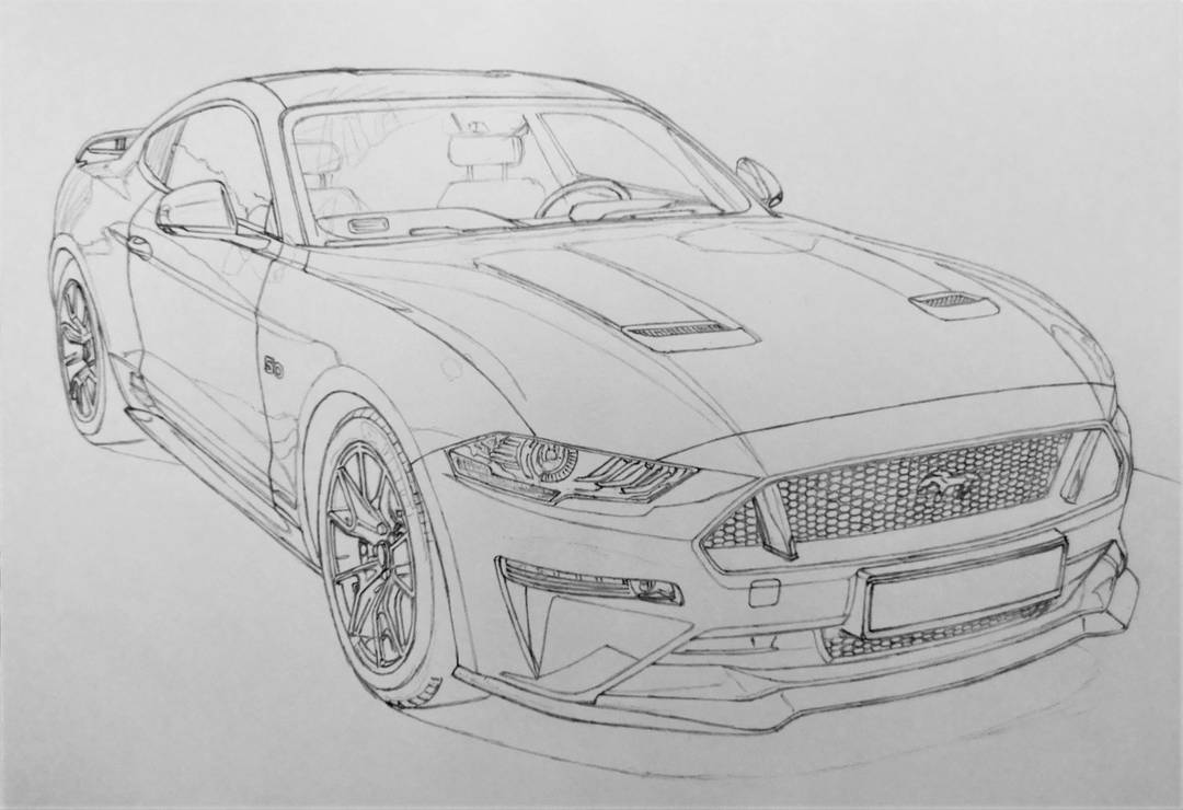 Ford Mustang GT front 1/3 by PaperGarage on DeviantArt