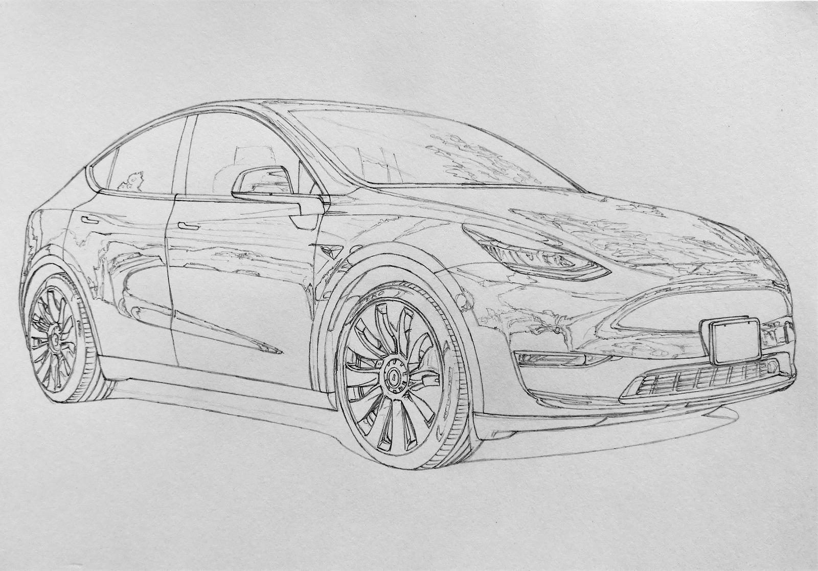 Tesla Model Y Performance (front) 1/3 by PaperGarage on DeviantArt