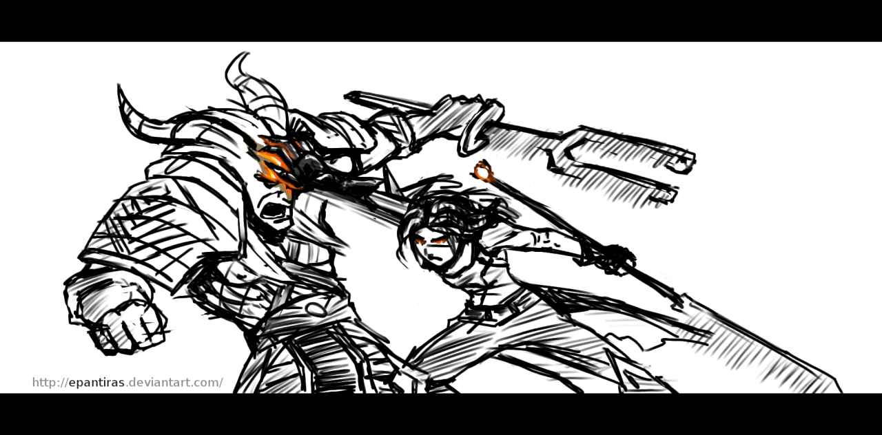 DA2 Lady Hawke VS qunari