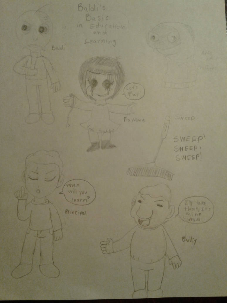 Baldi's Basic (Character Drawings) by BryanPlush on DeviantArt
