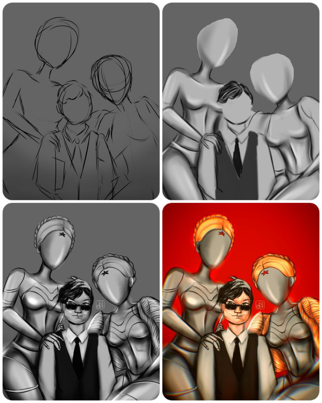 WIP Atomic Heart Twins by artdobro on DeviantArt