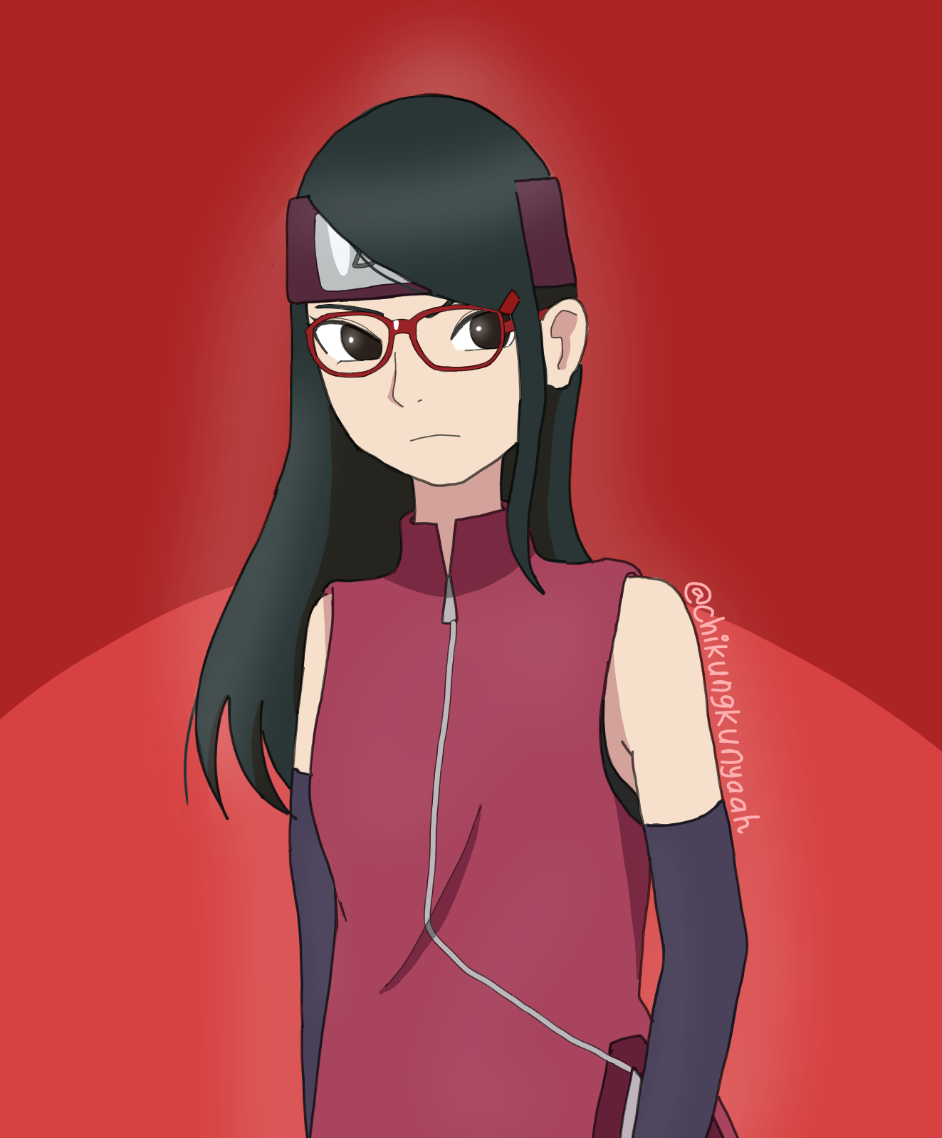 Long Haired Sarada By Chikungkunyaah On Deviantart Long Haired Sarada By Chikungkunyaah On Deviantart