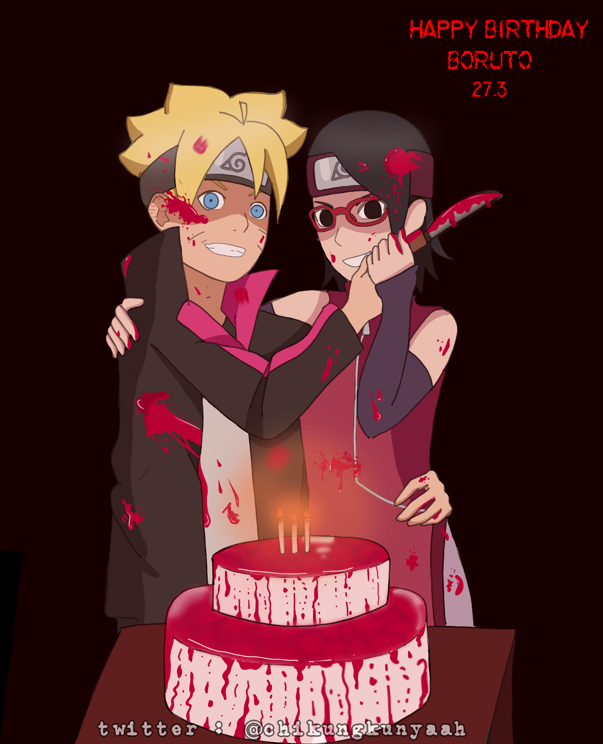 Happy Birthday Sarada Uchiha! 🥗🎂🎉 : r/Boruto