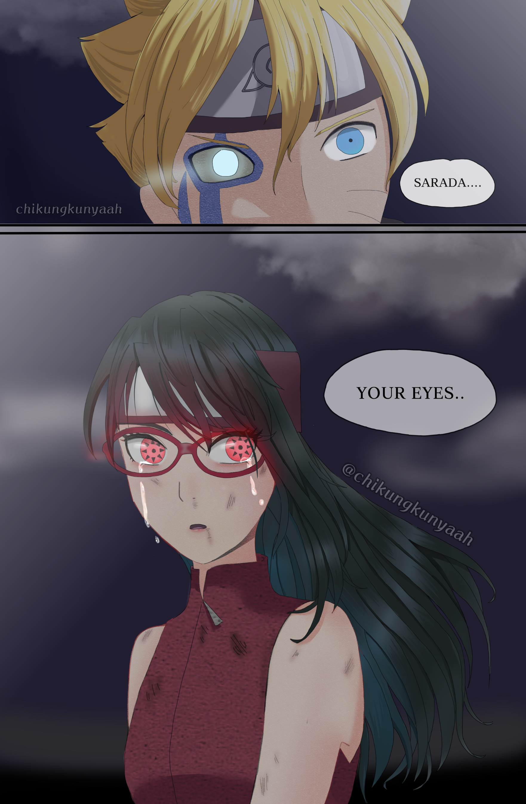 Sarada Uchiha's Mangekyo Sharingan! by FlameXSilver on DeviantArt